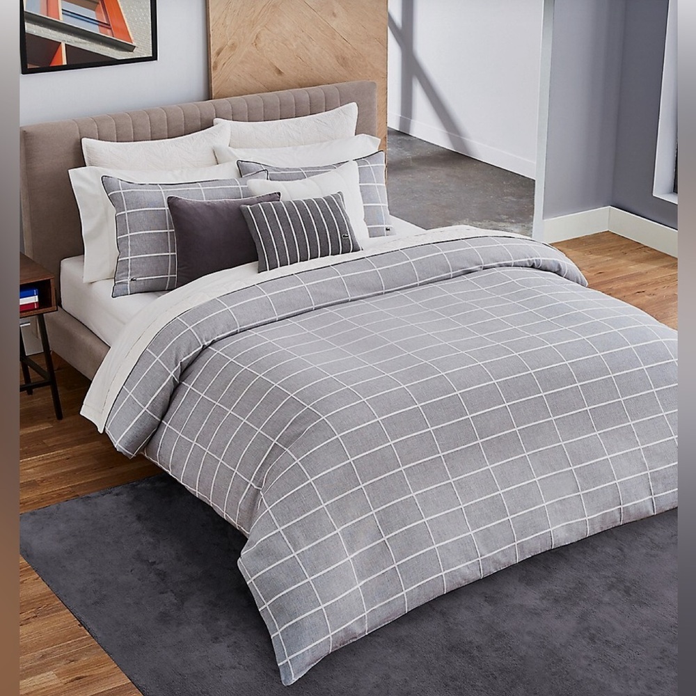 Lacoste Glide 200 Thread Count Cotton 3-Piece Duvet Cover Set